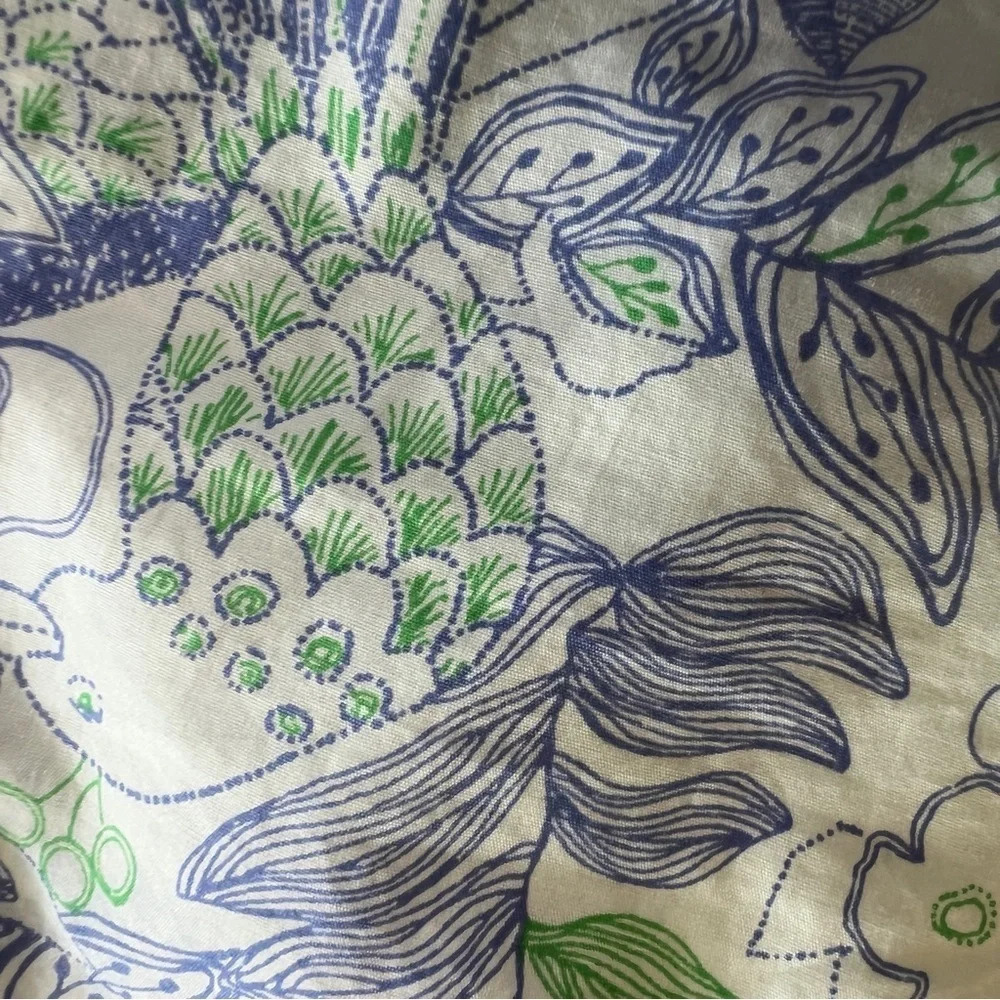 Vineyard Vines Size 0 Cordia Floral Dayboat Shorts Blue Green White Wintermint - Picture 4 of 9